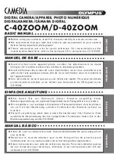 Olympus C 40 Zoom manual. Camera Instructions.